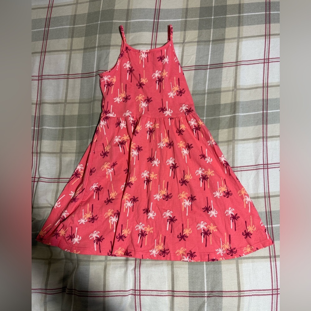 Jumping Beans Pink Palm Print Kids Dress